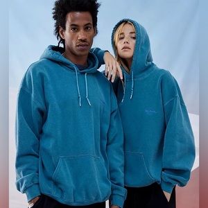 iets frans Embroidered Turquoise Hoodie Sz Large